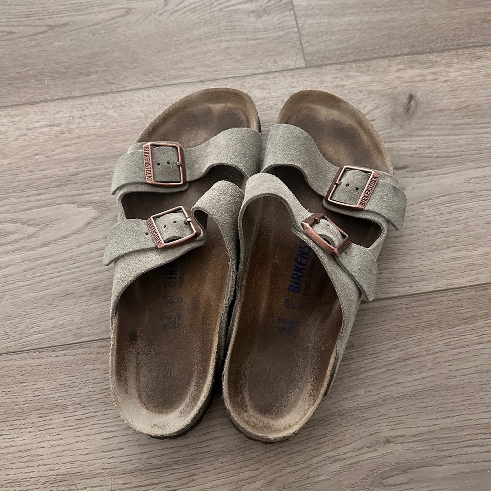 Birkenstock Men’s Arizona soft slide Sandal soft footbed